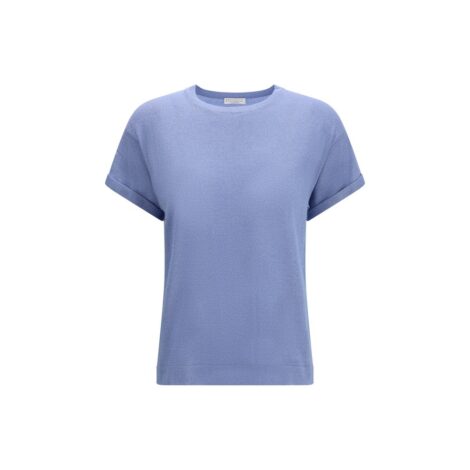 Brunello Cucinelli Blue Nylon T-Shirt