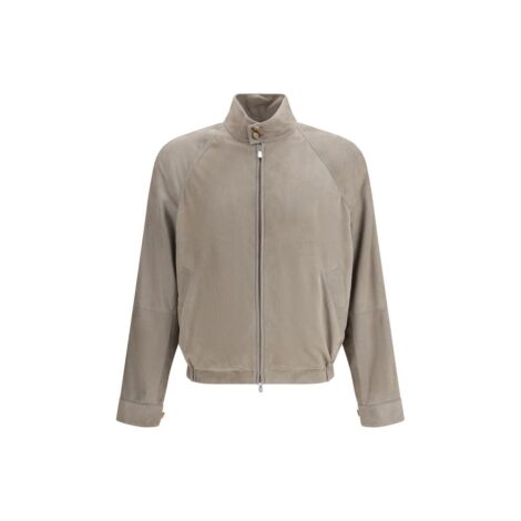 Brunello Cucinelli Bicolor Leather Jacket