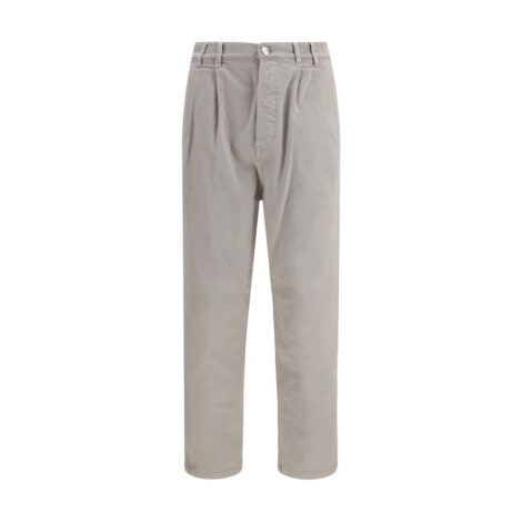 Brunello Cucinelli Brown Cotton Casual Pants